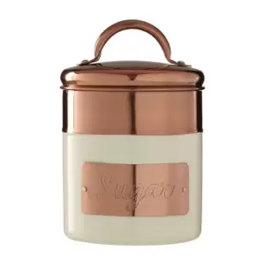 Sugar Canister in Cream/Copper