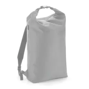 BagBase Icon Roll-Top Backpack (One Size) (Light Grey)