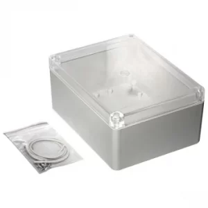 Hammond RP1245C Watertight ABS Enclosure 165 x 125 x 75 Clear Lid Grey