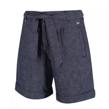 Regatta Blue 'Samora' Belt Tie Linen Summer Shorts - 8