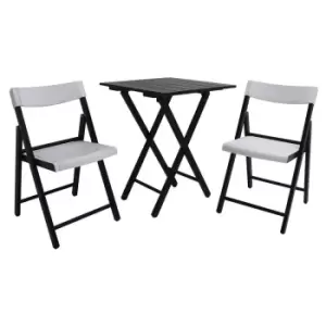 Tramontina Teak Wood 3 Pcs. Folding Bistro Set - Tobacco White