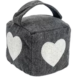 Nicola Spring - Herringbone Door Stop - 16 x 16cm - Heart