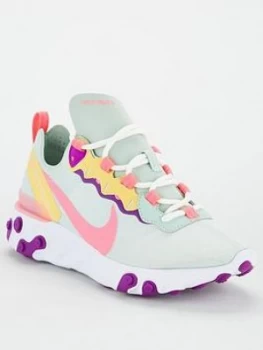 Nike React Element 55 - Green/Pink , Green/Pink, Size 6, Women