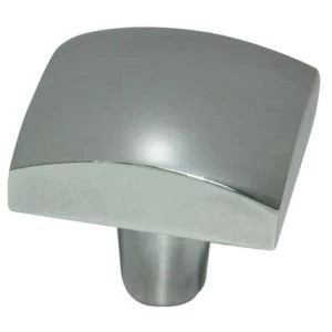 BQ Chrome effect Square Furniture knob Pack of 1