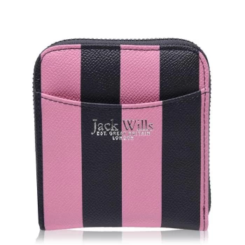 Jack Wills Primrose Purse - Pink/Navy Check