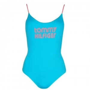 Tommy Bodywear Pop High Leg Swimsuit - CalypsoGreenL54