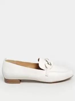 Yours Wide Fit Chain Loafer Off White, Size 9E, Women