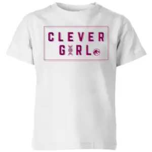 Jurassic Park Clever Girl Kids T-Shirt - White - 7-8 Years