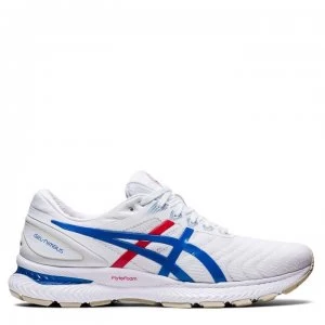 Asics Gel Nimbus 22 Ladies Running Shoes - White/Blue RT