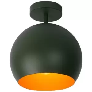 Lucide BINK - Flush Ceiling Light - Ø24.5cm- 1xE27 - Green