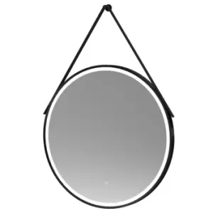 Hudson Reed 800mm Round Illuminated Mirror Black