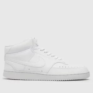 Nike White Court Vision Mid Next Nature Trainers