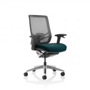 Ergo Click Bespoke Fabric Seat Maringa Teal Black Mesh Back KCUP1942