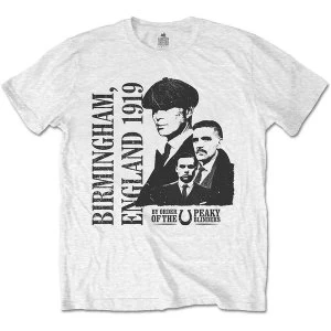 Peaky Blinders - England 1919 Unisex Large T-Shirt - White