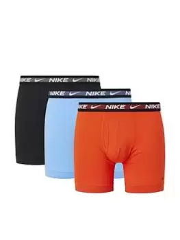 Nike Underwear Dri-FIT Ultra Stretch Micro 3 Pack Boxer Briefs - Orange Size M Men