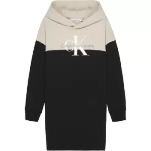 Calvin Klein Jeans Colourblock Hoodie Dress Junior Girls - Black