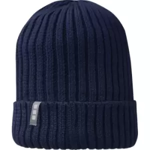 Elevate Unisex Adult Ives Organic Cotton Beanie (One Size) (Navy)