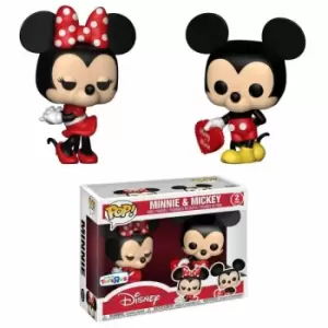 Disney Valentine Mickey and Minnie EXC Pop! Vinyl Figure 2-Pack