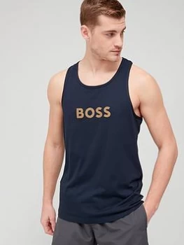 BOSS Beach Vest - Navy/Gold , Navy/Gold, Size S, Men