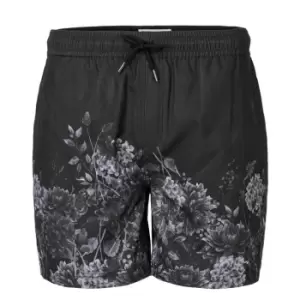 Firetrap Printed Swim Shorts Mens - Blue