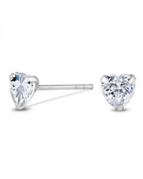 Simply Silver Heart Stud Earrings