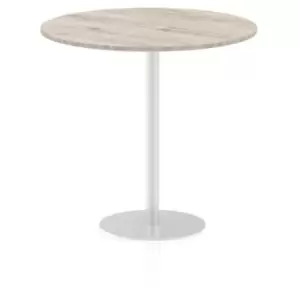 Italia Poseur Table Round 1200 Top 1145 High Grey Oak