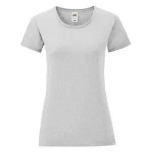 Fruit Of The Loom Womens/Ladies Iconic T-Shirt (L) (Heather Grey)