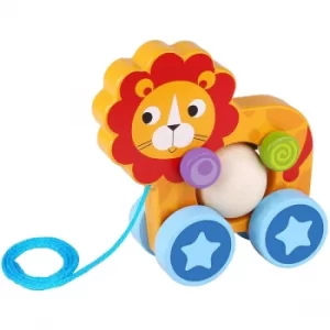 Lion Wooden Pull Along Toy