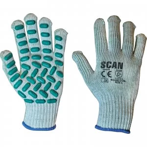 Scan Vibration Resistant Latex Foam Gloves L