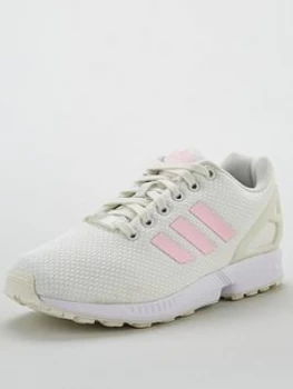 Adidas Originals Zx Flux W, White, Size 3, Women