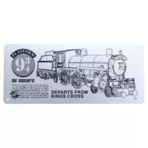 Harry Potter Tin Sign Hogwarts Express Schematic