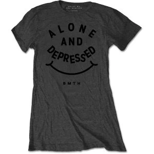 Bring Me The Horizon - Alone & Depressed Womens XX-Large T-Shirt - Grey