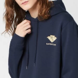 Harry Potter Ravenclaw Unisex Embroidered Hoodie - Navy - S