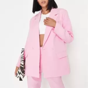 Missguided Tailored Double Breasted Blazer - Pink