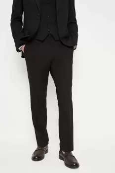 Mens Tailored Fit Black Essential Suit Trouser