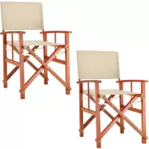 Cannes Directors Chairs Colour Choice 2x Cream