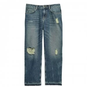 Jack Wills Cornwall Tapered Girlfriend Jeans - Worn Indigo