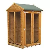 Power Garden Shed 44PASH Golden Brown 4x4