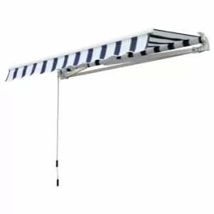 Alfresco Retractable Manual Patio Awning 3.5 Metre, Blue