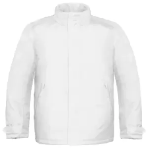 B&C Mens Real+ Premium Windproof Thermo-Isolated Jacket (Waterproof PU Coating) (3XL) (White)