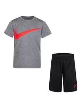 Nike Younger Boys Nk Df Dropsets Short Set, Black, Size 6-7 Years