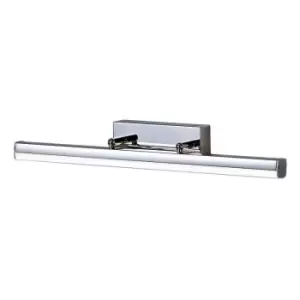 Bathroom Wall Lamp Medium Adjustable, 1 x 12W LED, 4000K, 1192lm, IP44, Polished Chrome - Luminosa Lighting