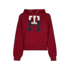 Tommy Hilfiger Large Monogram Th Hoodie - Red