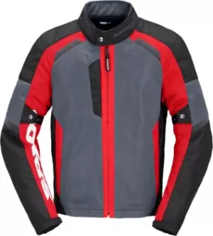 Spidi Tek Net Motorcycle Jacket, black-grey-red Size M black-grey-red, Size M