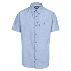 Trespass Mens Slapton Short Sleeve Shirt (XS) (Denim)