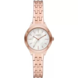 DKNY Parsons Three-Hand Rose Gold-Tone Stainless Steel Watch