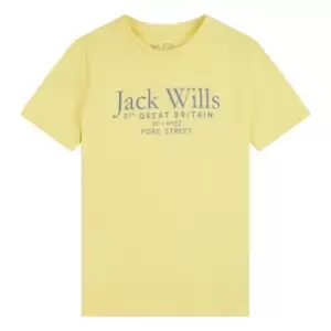 Jack Wills Wills Script T-Shirt Infant Boys - Yellow