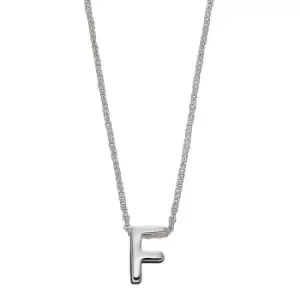 Sterling Silver Alphabet Letter F Necklace