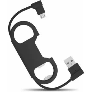 Charge Sync Cable with Bottle Opener Micro USB Black