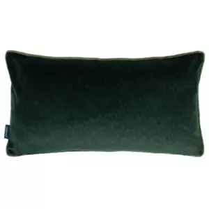 Torto Rectangular Opulent Velvet Cushion Emerald/Moss, Emerald/Moss / 30 x 60cm / Polyester Filled